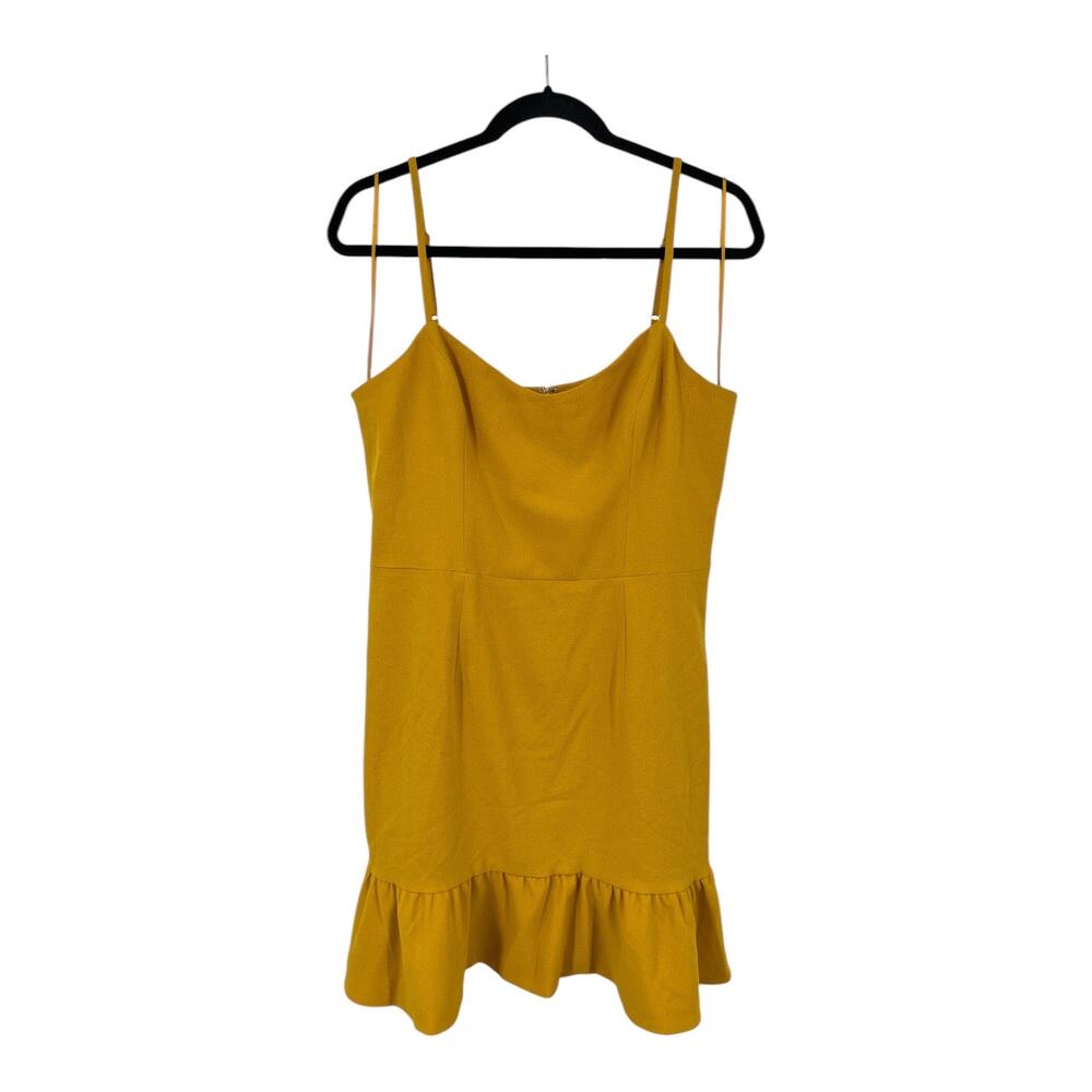Dress the Population dress Mira sleeveless minidress yellow Large L